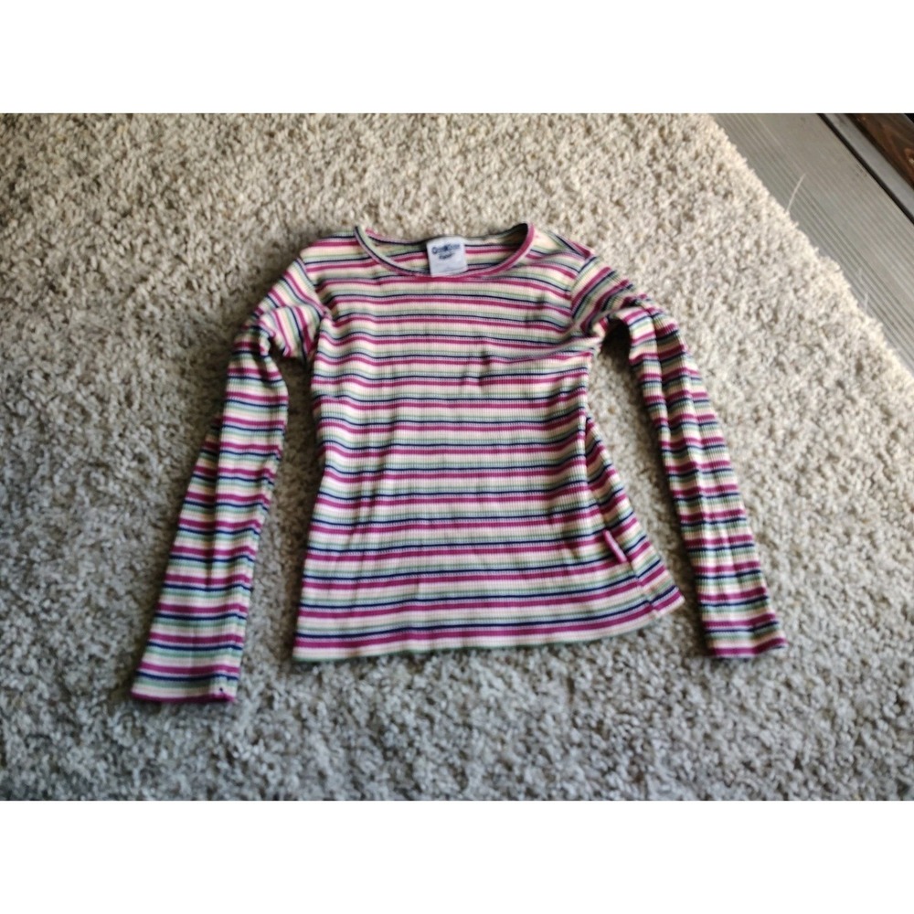 Vintage 90s Oshkosh B'gosh Striped Shirt Girls Size 5 USA Made